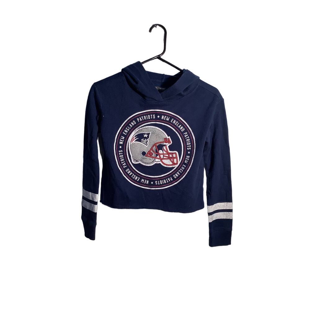NFL Patriots Cropped Kids Hoodie Size 12